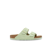 Birkenstock Arizona Suede Leather Faded Lime Sandals