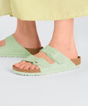 Mens and Womens Summer Suede Green Sandals Supportive Comfortable 