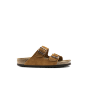Birkenstock Arizona Suede Leather Mink Soft Footbed Sandals