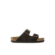 Birkenstock Arizona Suede Leather Mocha Soft Footbed Sandals