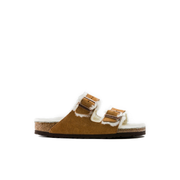 Birkenstock Arizona Suede Leather Shearling Mink Sandals