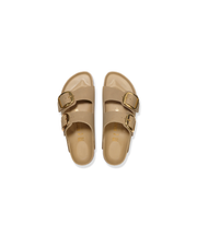 Birkenstock womens arizona sandal with big buckles in tobacco brown