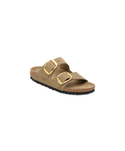 Birkenstock womens arizona sandal with big buckles in tobacco brown