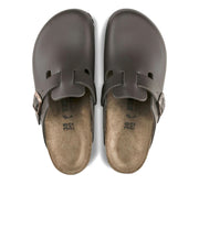 Birkenstock Boston Leather Dark Brown Clogs
