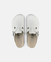 Birkenstock Boston Leather White Clogs