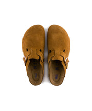 Birkenstock Boston Suede Leather Mink Soft Footbed Clogs