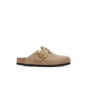 Birkenstock Boston Big Buckle Oiled Leather Tobacco Brown Clogs