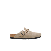 Birkenstock  Boston Braided Suede/Oiled Leather Taupe Clogs