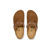 Birkenstock Boston Braided  Suede Leather Mink Clogs