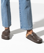 Open-back Supportive Comfortable Smooth Leather Clogs 