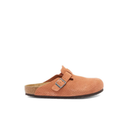 Birkenstock Boston Embossed Suede Leather Burnt Orange Clogs
