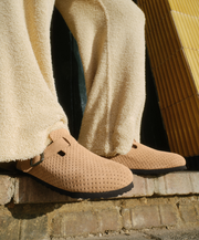 Everyday Modern Suede Clog Supportive Cork Base Birkenstock