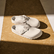 Birkenstock Boston Exquisite Nubuck Leather Oyster Clogs