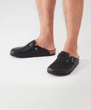 Black Everyday Cork Supportive Base Adjustable Strap Mens Clog Birkenstock