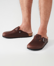 Mens All day rustic Leather Comfortable Durable Clog Birkenstock