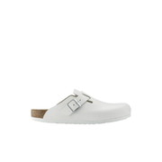 Birkenstock Boston Leather White Clogs