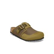 Birkenstock Boston Nova Nubuck Leather/Textile Pine Green Clogs