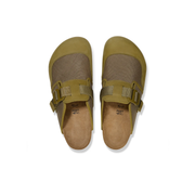 Birkenstock Boston Nova Nubuck Leather/Textile Pine Green Clogs
