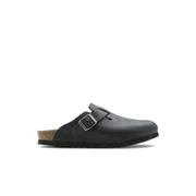 Birkenstock Boston Oiled Leather Black Clogs