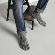Birkenstock Cotton Slub Black/Grey Mens Socks