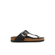 Birkenstock Gizeh Big Buckle Oiled Leather Black Sandals