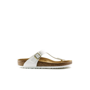 Birkenstock Gizeh Birko-Flor White Patent Sandals