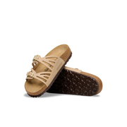 Birkenstock Granada Nubuck Leather Sandcastle Sandals