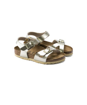 Birkenstock Kids Rio Birko-Flor Electric Metallic Gold Sandals