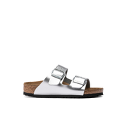 Birkenstock Kids Arizona Birko-Flor Electric Metallic Silver Sandals