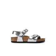 Birkenstock Kids Rio Birko-Flor Electric Metallic Silver Sandals