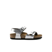 Birkenstock Kids Rio Birko-Flor Silver Sandals