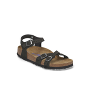 Birkenstock Kumba Nubuck Leather Black Soft Footbed Sandals
