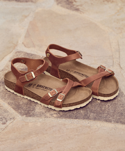 Traditional Womens Sandals Brown Ankle Strap Summer Supportive Comfortable Comfy 