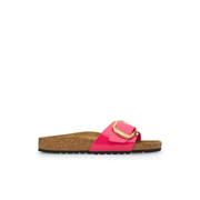 Birkenstock Madrid Big Buckle Birko-Flor Fuchsia Fusion Patent Sandals