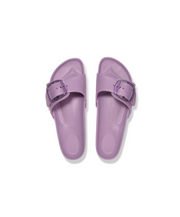 Madrid Birkenstock slide sandal mauve purple big buckle