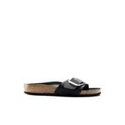 Birkenstock Madrid Big Buckle Oiled Leather Black Sandals