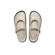 Birkenstock Mantova Droplet Buckle High Shine Natural/Patent Leather Oyster Shoes