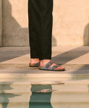 Mens Traditional Summer Sandal Birkenstock Adjustable Oiled Suede Cork Base Supportive Active Outdoor