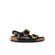 Birkenstock Milano Big Buckle High Shine Natural/Patent Leather Black Sandals