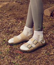 Beige Womens Active Sandal Leather Outdoors Everyday Traditional Ankle Strap