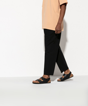 Adjustable Three-Strap Leather Traditional Cork Base Sandal 