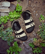 Outdoor Supportive Adjustable Pale White Green Beige Sandal Active Ankle Strap Birkenstock