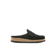 Birkenstock Naples Suede Leather Black Clogs
