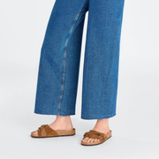 Birkenstock Oita Braided Suede/Oiled Leather Mink Sandals