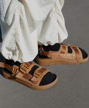 Adjustable Modern Brown Sandal Adjustable Ankle Strap Buckle