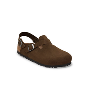 Birkenstock Tokio brown suede clogs