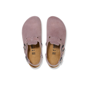 Birkenstock Tokio Suede Leather Faded Purple Clogs