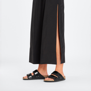 Birkenstock Supportive Velcro Hook and Loop Adjustable Black Strap sandal