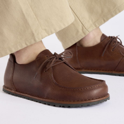 brown grained leather shoes