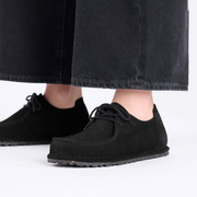 Birkenstock Utti Lace Suede Leather Black Shoes